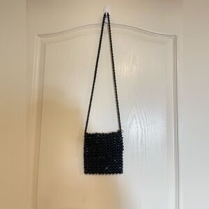 Express black beaded mesh bag​​​​​​​​